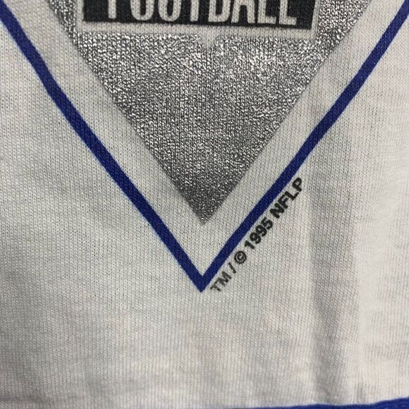 Vintage 90s Mens NFL Patriots T Shirt XL White Long Sleeve Monday Night Football - Picture 4 of 9